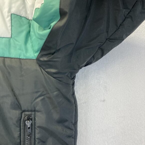 Vintage 90s Outdoor Exchange Relaxed Ski Jacket Womens Medium Black Green Retro - Picture 13 of 16